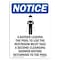 Signmission OSHA Notice, 5" Height, A Bather Leaving The Sign With Symbol, 5" X 3.5", Portrait OS-NS-D-35-V-10026 - alternate 1